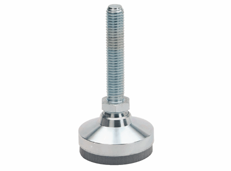 35-40 PIED À ROTULE ACIER, AVEC PATIN ANTIVIBRATOIRE, À TIGE FILETÉE