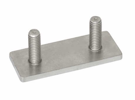 37-202 PLAQUE DE FIXATION À TIGE FILETÉE, POUR CHARNIÈRE, INOX