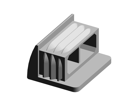 Push Fit Feet Rectangular 20.0 mm 4-20 PE Black