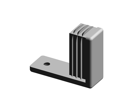 Push Fit Feet Rectangular 20.0 mm 4-20 PE Black