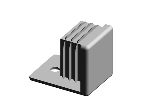 Push Fit Feet Round 30.0 mm 1.2 PE Black