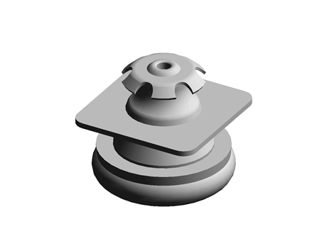 Push-In Glide   Steel Natural
