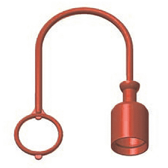 Quick Release Cap 3/8 in ISO A TPE Blue
