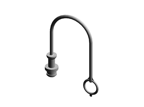 Quick Release Plug ISO A 3/8 TPE Red