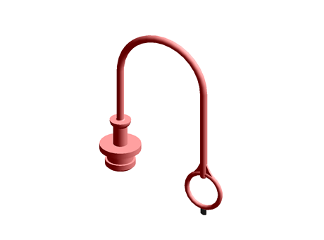 Quick Release Plug ISO B 1/2 TPE Red