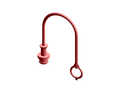 Quick Release Plug ISO B 3/8 TPE Red