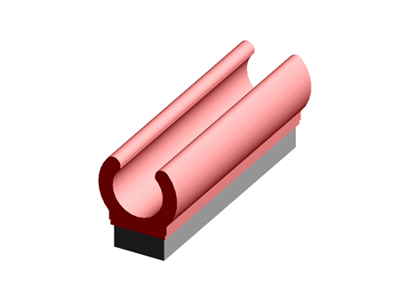 Saddle Feet Rectangular 12.7 mm 44.0 mm ABS;Felt