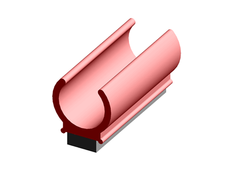 Saddle Feet Rectangular 19.0 mm 50.0 mm ABS;Felt