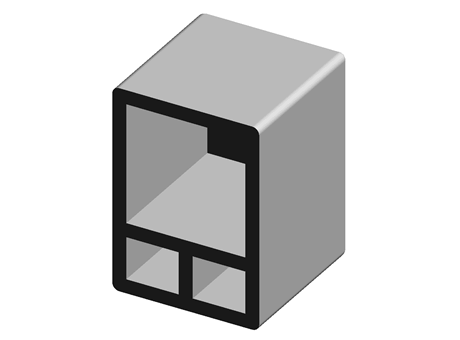Saddle Feet Rectangular 25.4 x 25.4 mm 25.4 mm PE