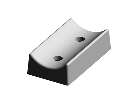 Saddle Feet Rectangular 30.0 mm 45.0 mm LDPE
