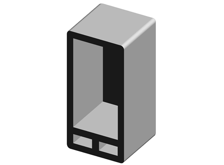 Saddle Feet Rectangular 38.1 x 19.1 mm 38.1 mm PE