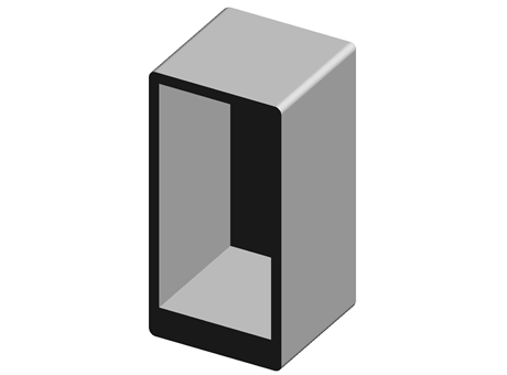 Saddle Feet Rectangular 50.8 x 25.4 mm 50.8 mm PE