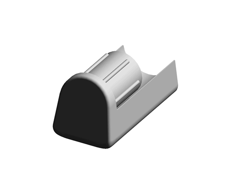 Push Fit Feet Round 20.0 mm 20 PE Black