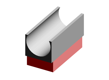 Saddle Feet Rectangular 13.0 mm 30.0 mm ABS;Felt