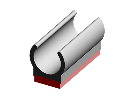 Saddle Feet Rectangular 20.2 mm 51.0 mm ABS;Felt