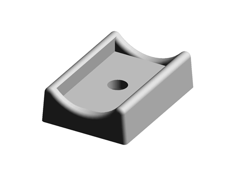 Saddle Feet Rectangular 25.0 mm 35.0 mm LDPE