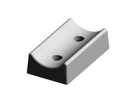 Saddle Feet Rectangular 25.0 mm 45.0 mm LDPE