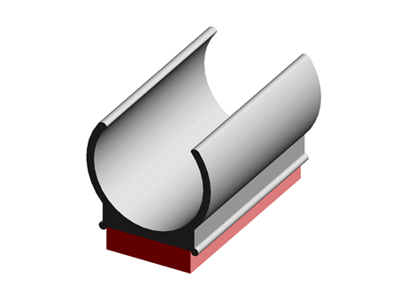 Saddle Feet Rectangular 28.6 mm 50.0 mm ABS;Felt
