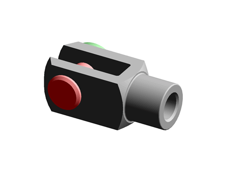 Clevis Joint with Pin M10 10x20 20.0 Steel