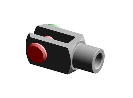 Clevis Joint with Pin M12 12x24 24.0 Steel