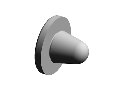 Clip-on Feet 12.0 mm 2.3 mm 5.4 mm Rubber Black