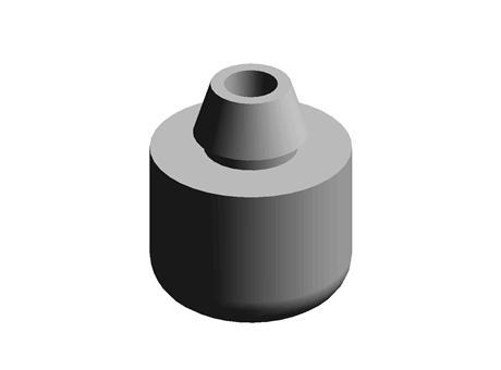 Clip-on Feet 15.0 mm 12.0 mm PVC Black