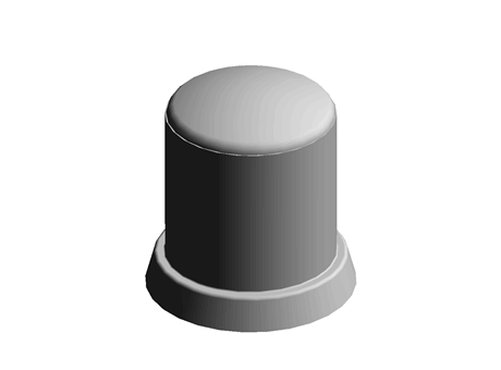 Nut Cap with Washer M10 17.0 mm 17.0 mm LDPE Grey