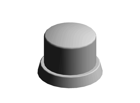Nut Cap with Washer M12 19.0 mm 19.0 mm LDPE Black