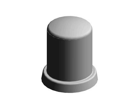 Nut Cap with Washer M16 24.0 mm 24.0 mm LDPE Grey