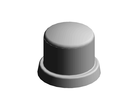 Nut Cap with Washer M16 24.0 mm 24.0 mm LDPE White