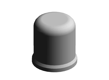 Nut Cap with Washer M16 33.1 mm 35.5 mm LDPE Black