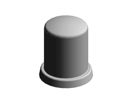 Nut Cap with Washer M20 30.0 mm 30.0 mm LDPE Grey
