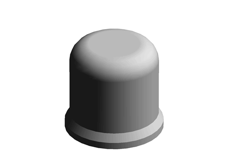 Nut Cap with Washer M20 41.5 mm 39.2 mm LDPE Black
