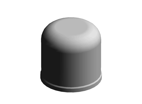Nut Cap with Washer M22 43.6 mm 41.4 mm LDPE Black