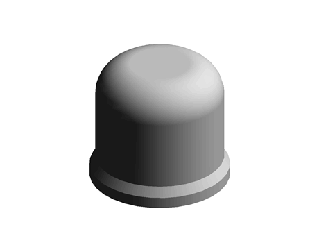 Nut Cap with Washer M24 48.6 mm 43.5 mm LDPE Black