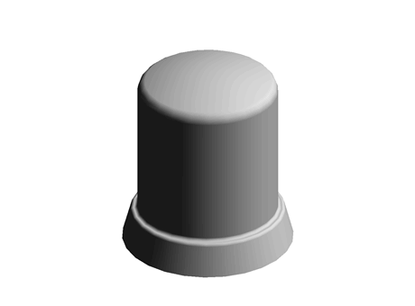 Nut Cap with Washer M6 10.0 mm 10.0 mm LDPE Grey