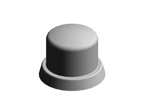 Nut Cap with Washer M8 13.0 mm 13.0 mm LDPE Grey