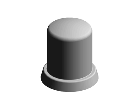 Nut Cap with Washer M8 13.0 mm 13.0 mm LDPE White