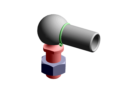 Ball & Socket Joint Left Hand 19.0 M14 303 Stainless Steel