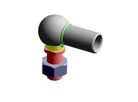 Ball & Socket Joint Left Hand 22.0 M14 Stainless Steel