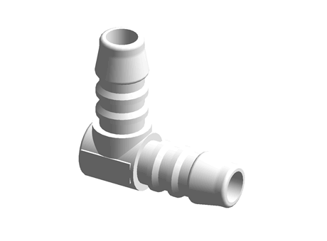 Barbed Fitting Tee L-Shaped 12.0 mm 34.5 mm POM