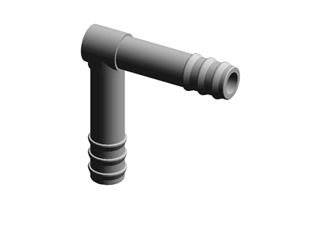 Barbed Fitting Tee L-Shaped 6.0 mm 25.0 mm POM