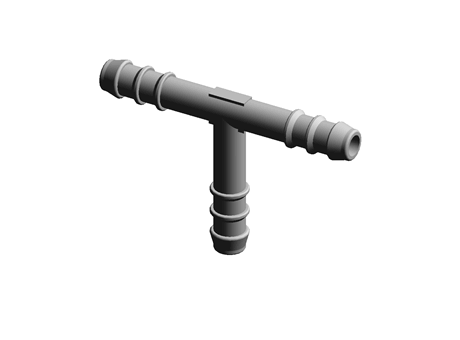 Barbed Fitting Tee T-Shape 4.0 mm 35.0 mm POM