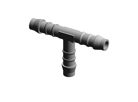 Barbed Fitting Tee T-Shape 8.0 mm 58.0 mm POM