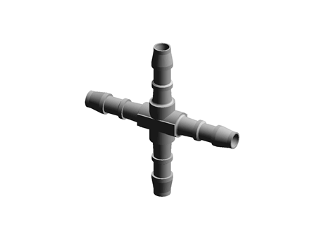 Barbed Fitting Tee X-Shaped 4.0 mm 39.0 mm POM