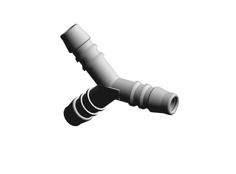 Barbed Fitting Tee Y-Shaped 12.0 mm 64.0 mm POM