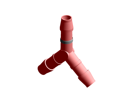 Barbed Fitting Tee Y-Shaped 4.0 mm 25.5 mm POM