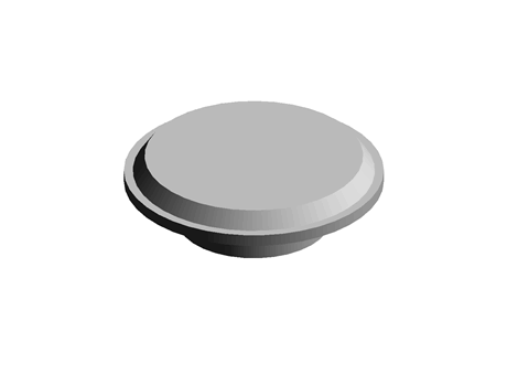 Bearing Plug 20.0 mm 34.0 mm (DIA) PP Grey