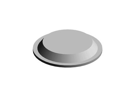 Bearing Plug 20.0 mm 35.1 mm (DIA) PP Grey