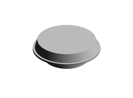 Bearing Plug 35.0 mm 53.1 mm (DIA) PP Grey